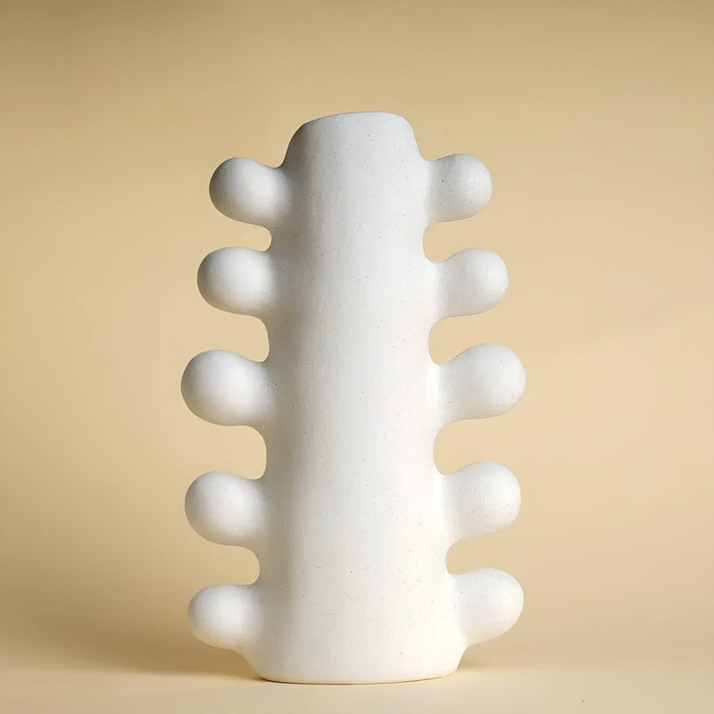 ClayNest – Minimalistisk uglaseret keramikvase i nordisk boho-stil