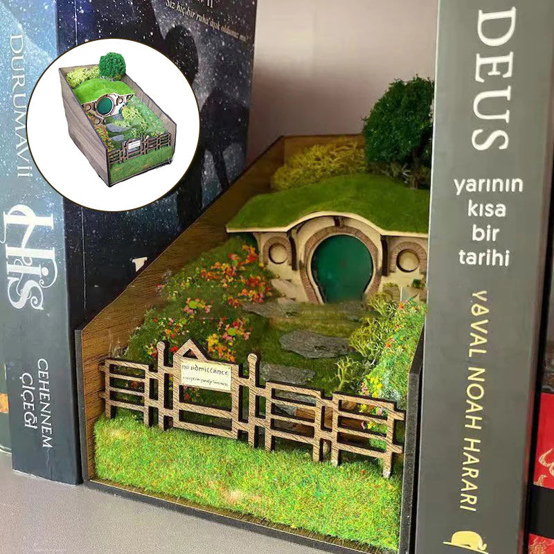 BookCharm – Håndlavede dekorative bogstøtter med mikrolandskabsdesign til bogreoldekoration