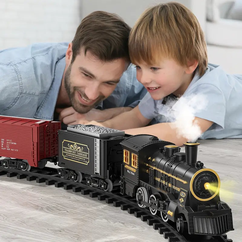 RailRush - Batteriebetriebenes elektrisches Zugset mit realistischen Klingt und einfach zu bauenden Gleisen