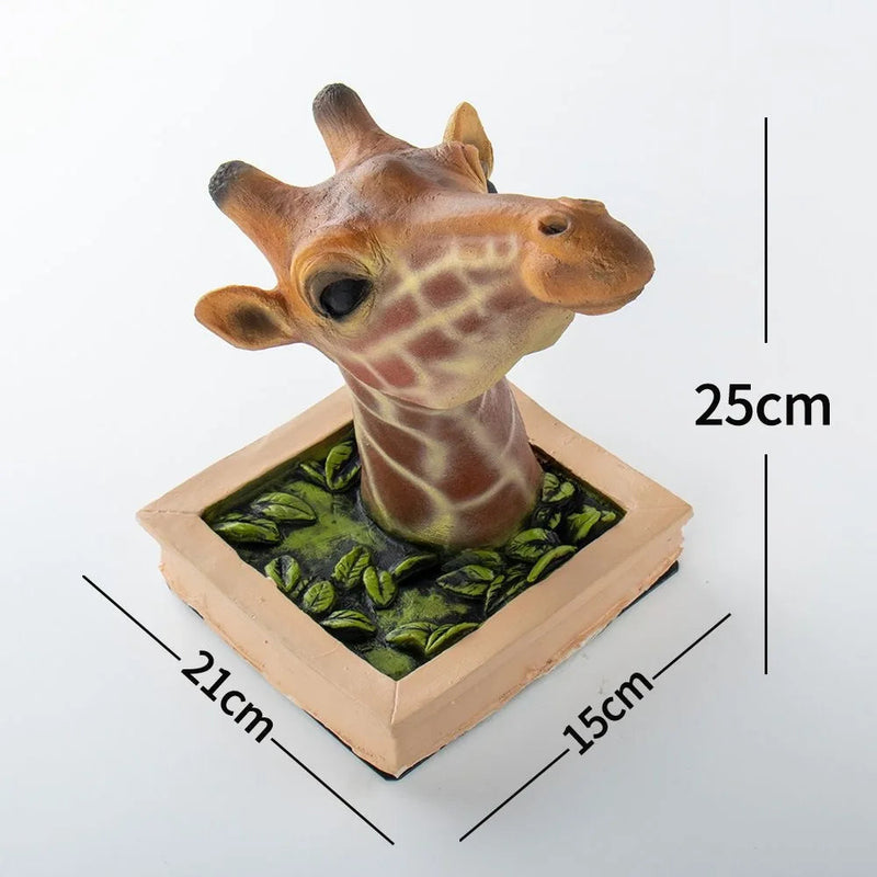 GiraffeView - 3D-girafhovedvægskulptur til kreativ indretning