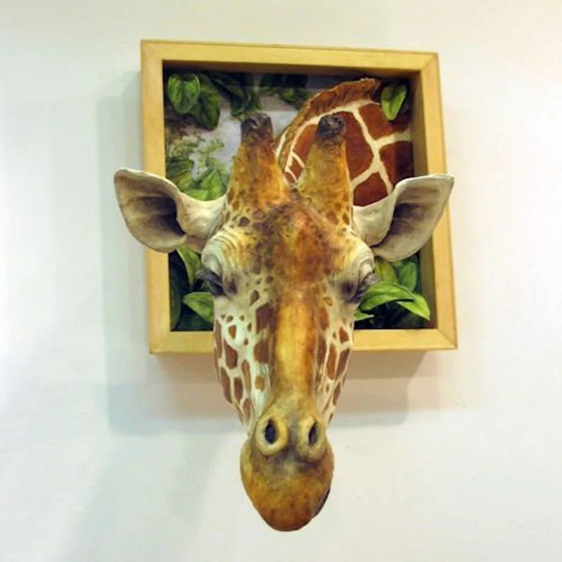 GiraffeView - 3D-girafhovedvægskulptur til kreativ indretning