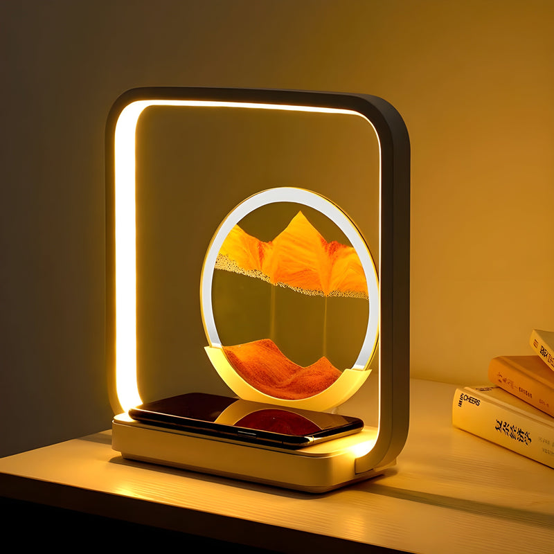 HorizonFlow - Roterende sandlampe med LED-lys for en beroligende atmosfære
