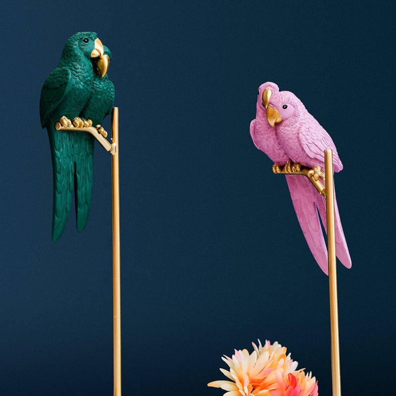 ColorNest - Elegant dvergpapegøje-duo-indretning med livligt kunstnerisk design