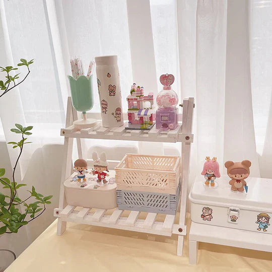 ShelfEase - Minimalistisk hyldestativ i to niveauer med åben ramme til stilfuld organisation