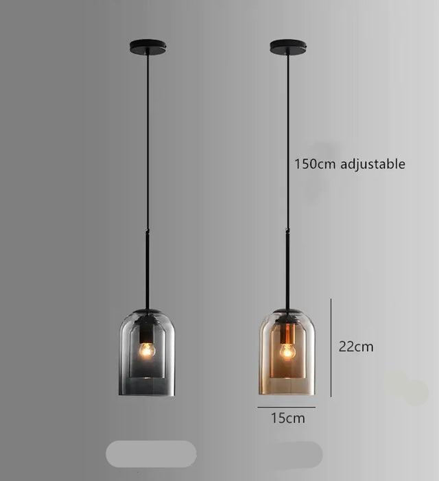 NordicGlow – Nordic Dobbelt Glas Pendellamper til Moderne Stil