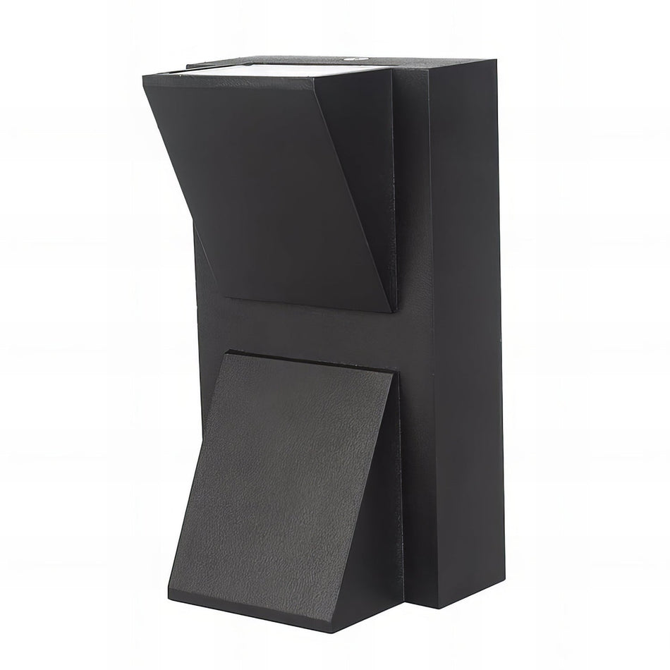 LumaEdge – Udendørs LED-væglampe med to hoveder i sort til stilfuld op/ned-belysning