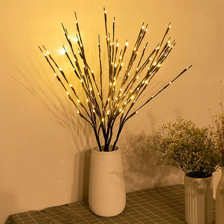WillowLume - Elegant LED-grenlampe med yndefuld struktur og beroligende glød