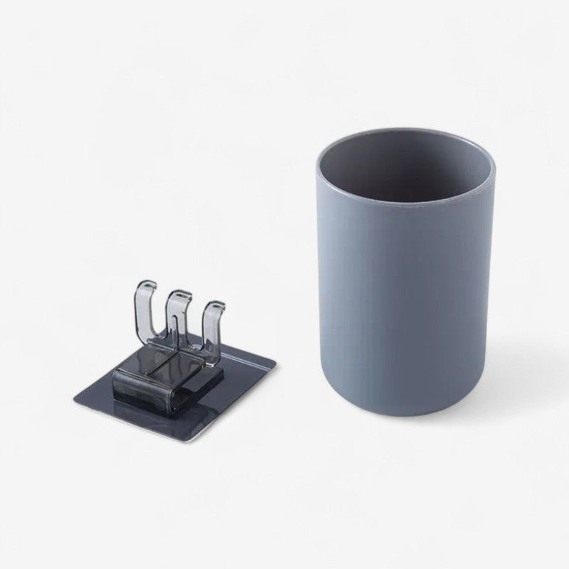 CleanMount - Vægmonteret tandbørsteholder med kop