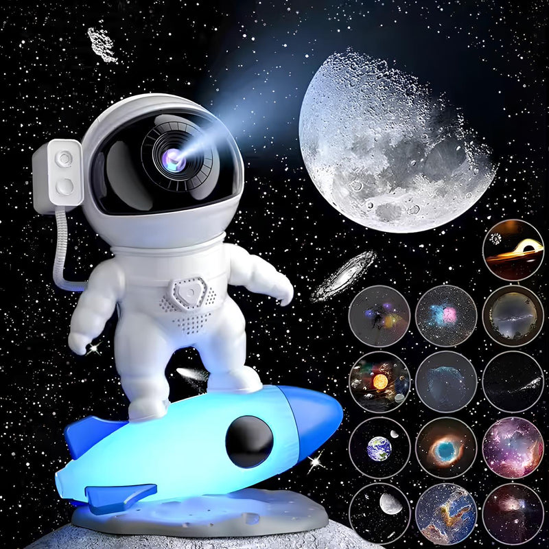 StarGlide – Raketprojektorlampe med Galaxy-scener og Bluetooth-lyd