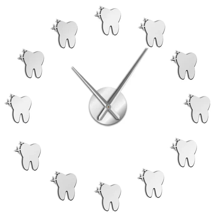 ToothTime - Tanddesign dekorativt ur med stilfuld glans og unikt look