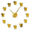 ToothTime - Tanddesign dekorativt ur med stilfuld glans og unikt look