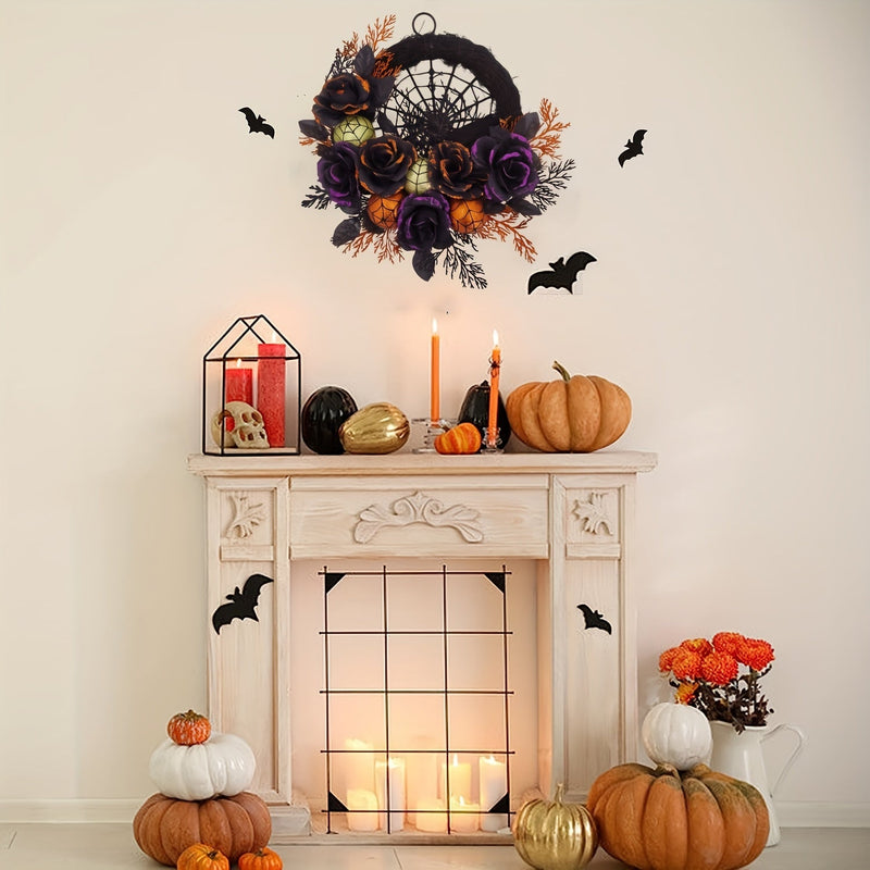 WebCreep - Halloween Krans med Spindelvævsdesign
