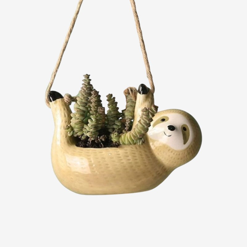 WildBloom - Hængende dyreformet blomsterpotte med rem design