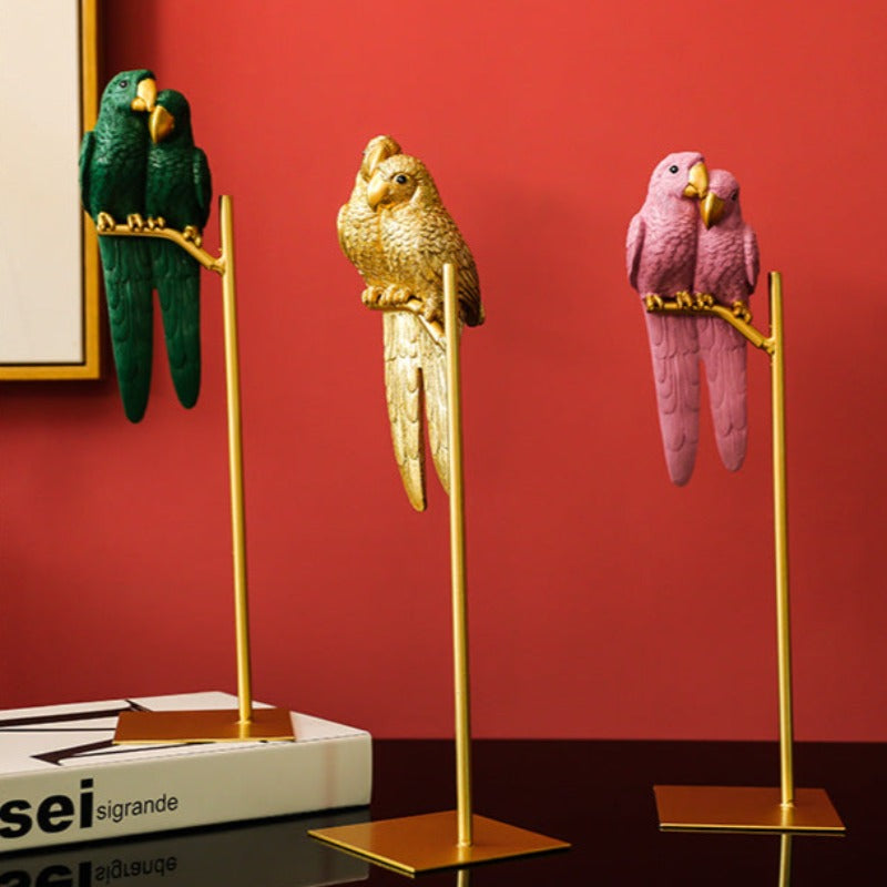ColorNest - Elegant dvergpapegøje-duo-indretning med livligt kunstnerisk design
