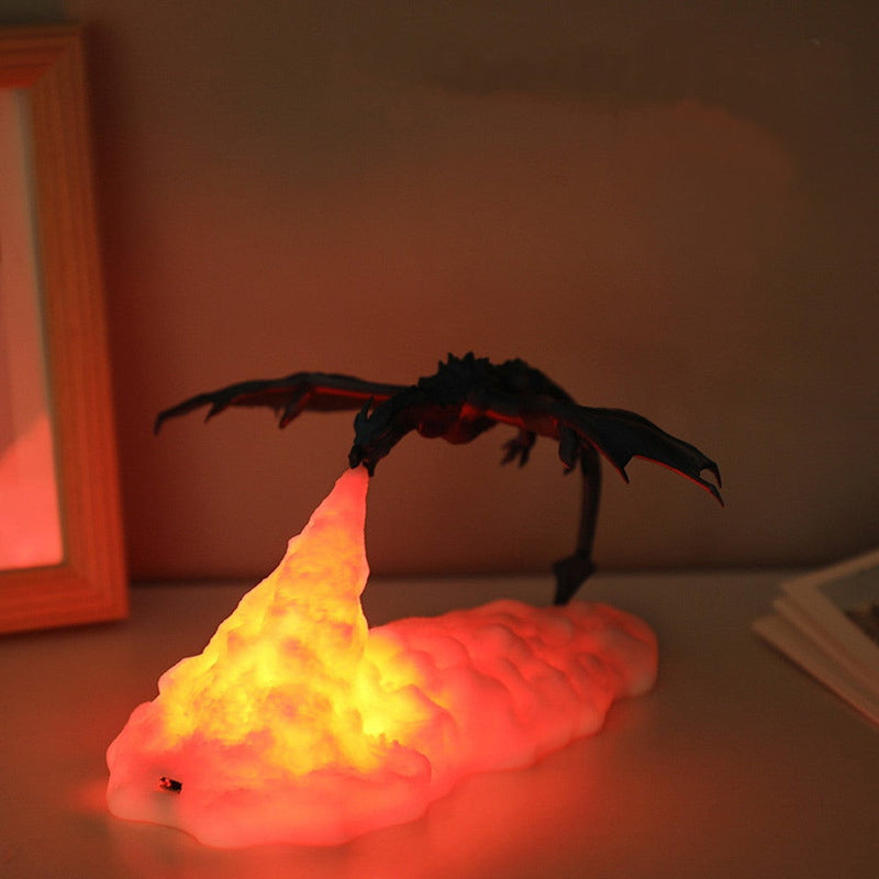 DragonGlow - Genopladelig LED-dragelampe til fantasyelskere