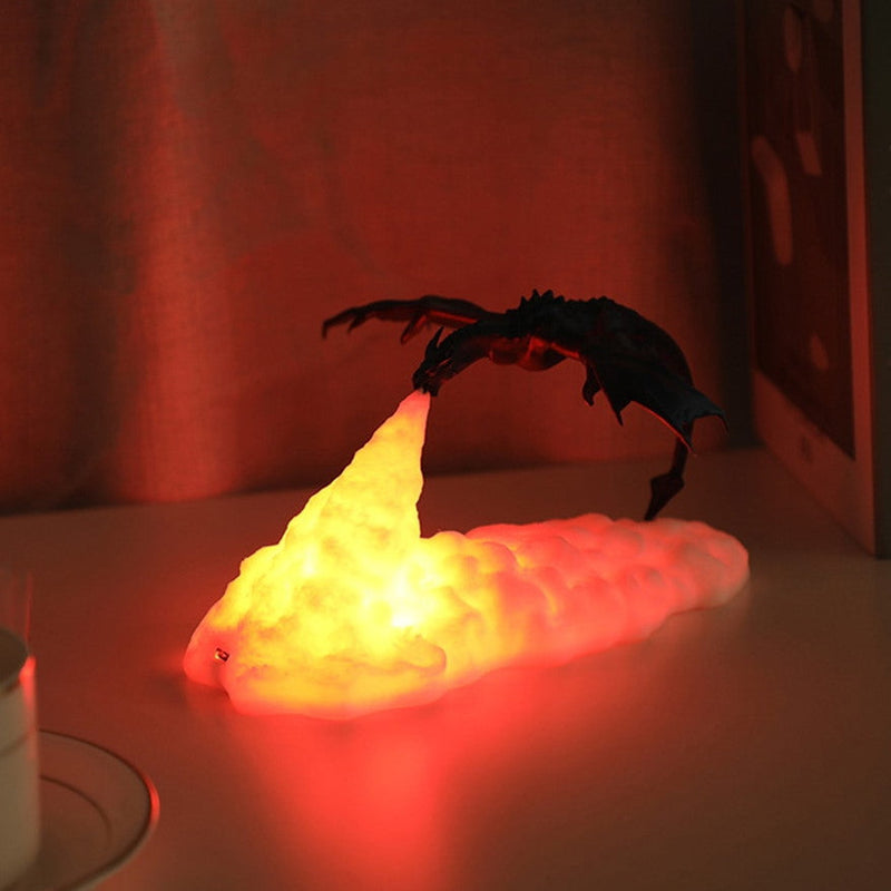 DragonGlow - Genopladelig LED-dragelampe til fantasyelskere