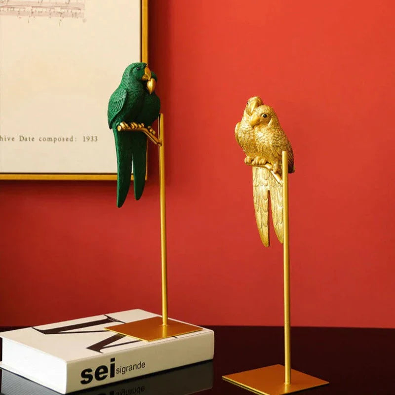 ColorNest - Elegant dvergpapegøje-duo-indretning med livligt kunstnerisk design