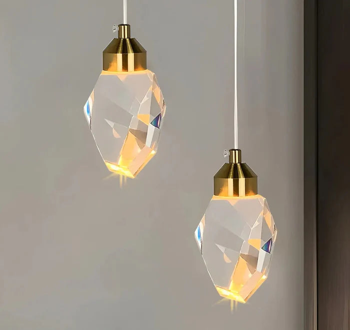 CrystalGleam - Elegant pendel lys med funklende krystaller