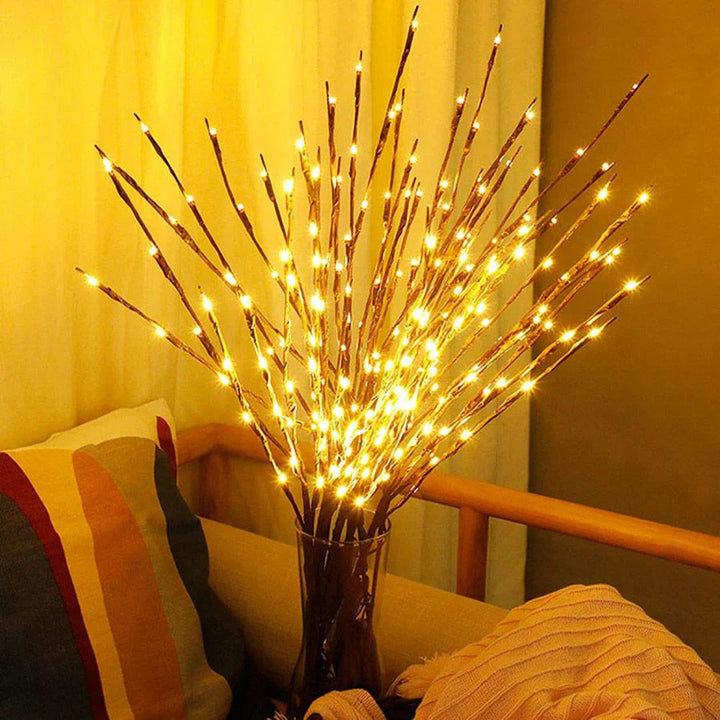 WillowLume - Elegant LED-grenlampe med yndefuld struktur og beroligende glød