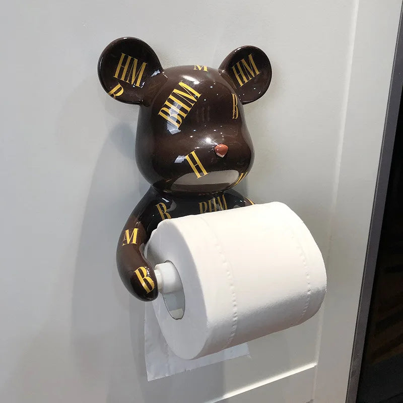 BearEase – Bjørne Toiletpapirholder for Sjov og Funktionel Badeværelsesstil