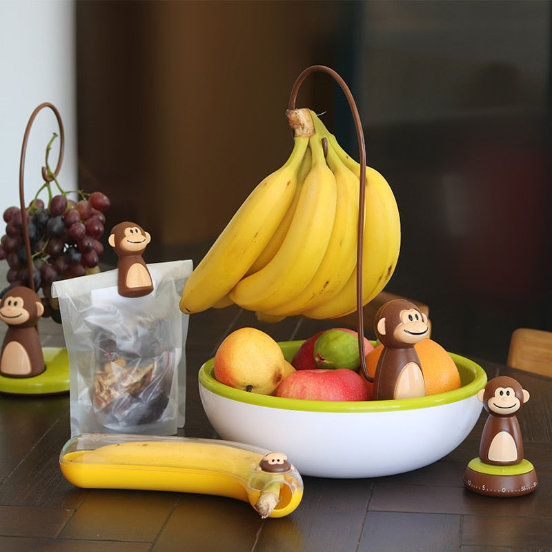 BananaLift - Bananophæng i form af en abe til frisk og pæn opbevaring
