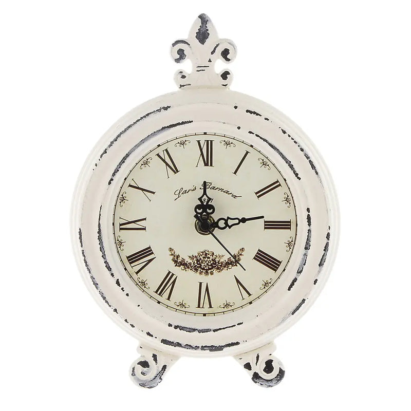 TimelTick – Vintage-inspireret Rundt Ur med Romerske Tal og Rustik Design