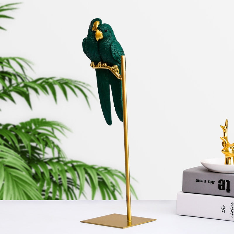ColorNest - Elegant dvergpapegøje-duo-indretning med livligt kunstnerisk design