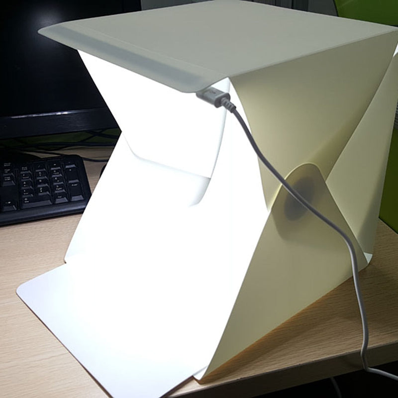 GlowBox – Bærbart lysstudie med indbygget belysning til professionelle fotos hvor som helst