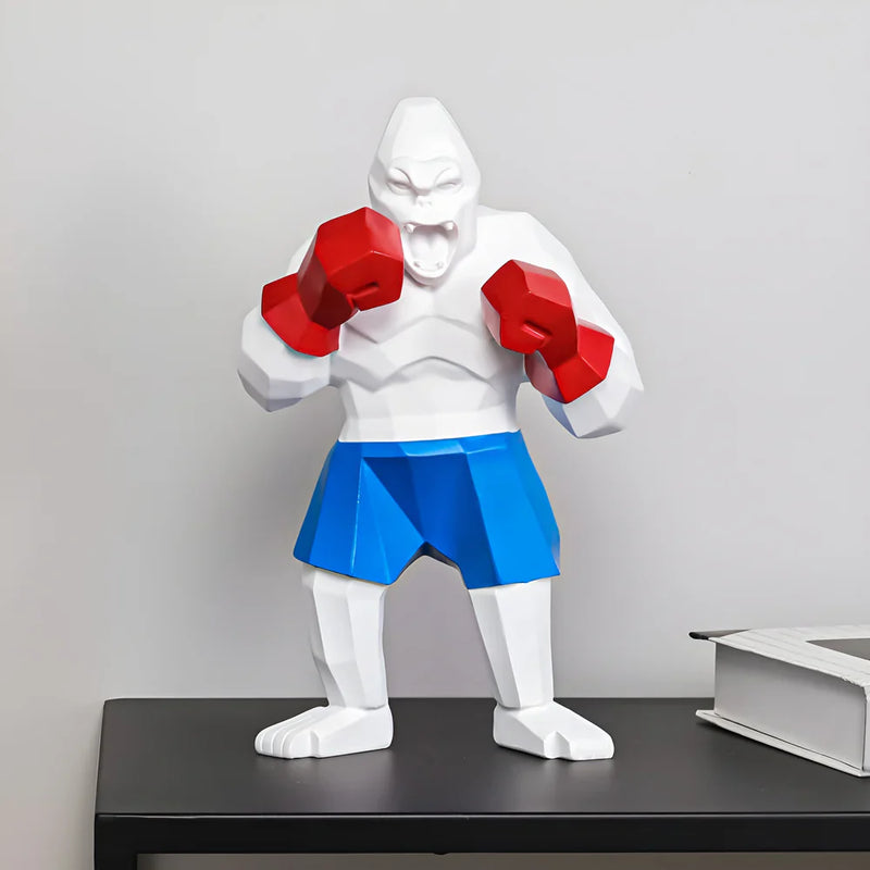 GorilaPunch - Dristig gorillastatue med boksepositur til inspirerende indretning