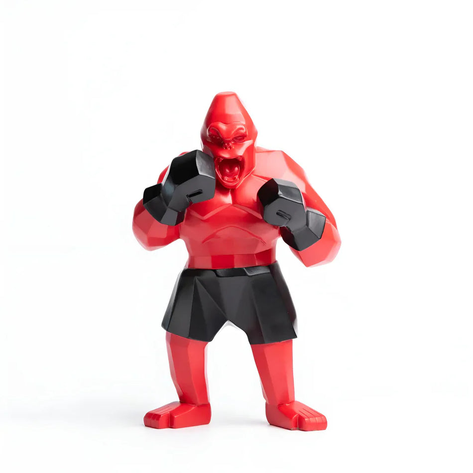 GorilaPunch - Dristig gorillastatue med boksepositur til inspirerende indretning