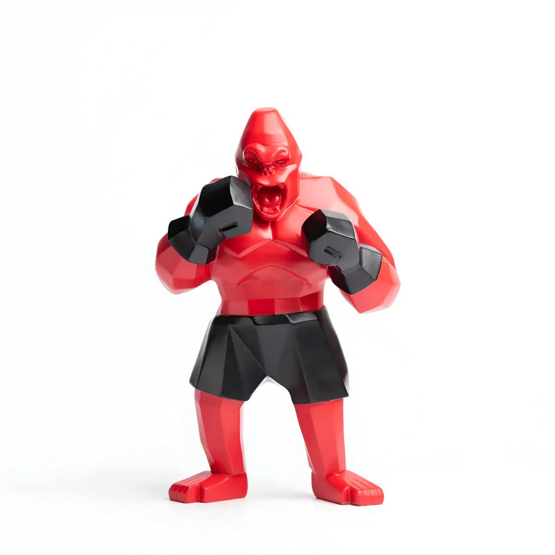 GorilaPunch - Dristig gorillastatue med boksepositur til inspirerende indretning