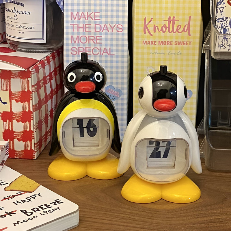 PenguinTidy - Manuelt flip legetøj med sødt pingvindesign