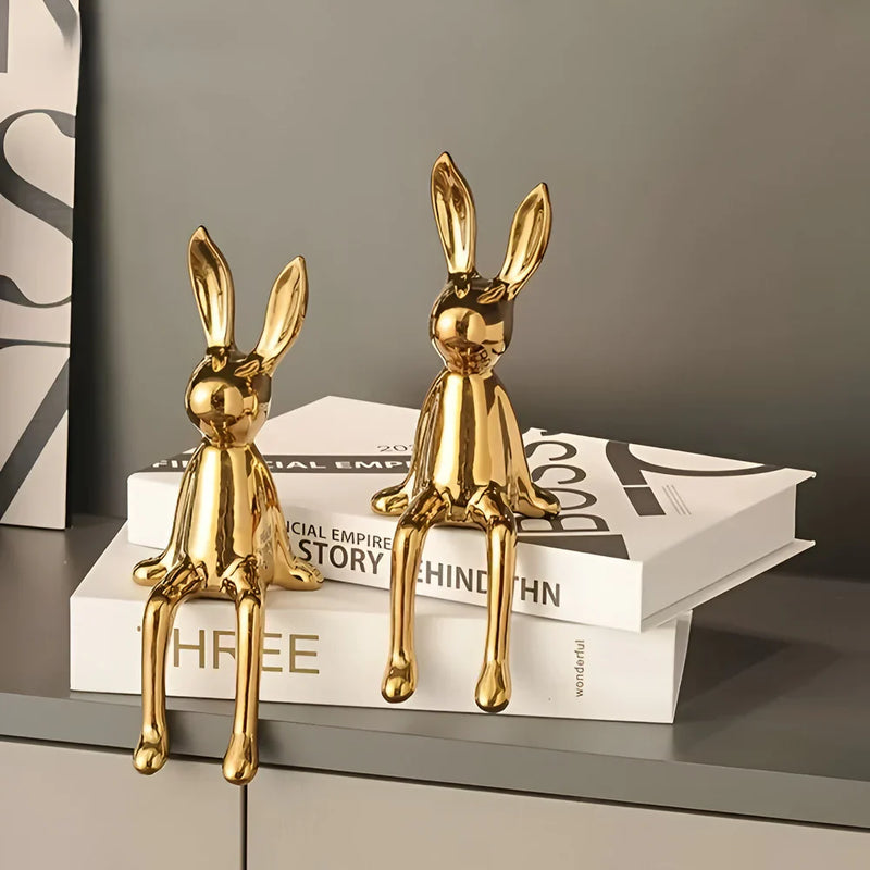 BunnyGleam - Elegant påskeharedekoration til moderne interiør