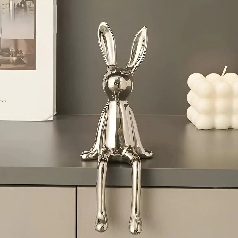 BunnyGleam - Elegant påskeharedekoration til moderne interiør