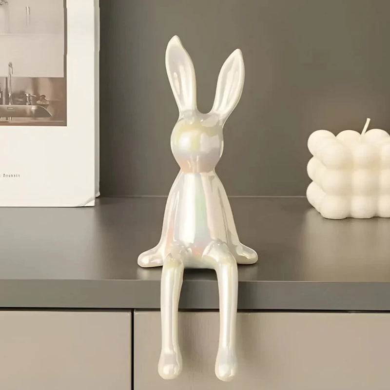 BunnyGleam - Elegant påskeharedekoration til moderne interiør