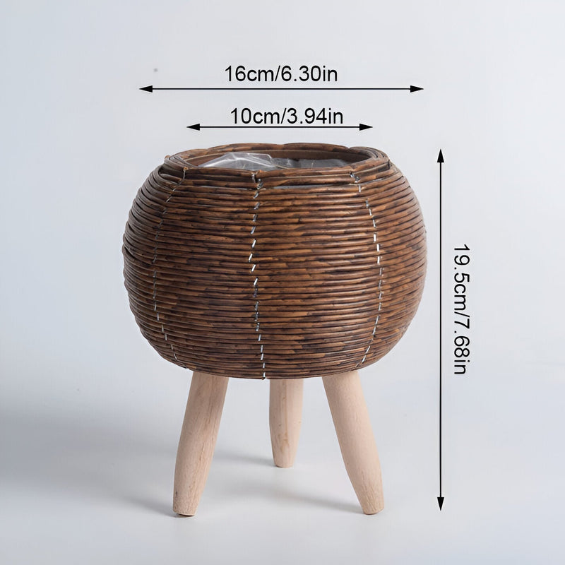 WovenRoot - Dekorativ plantekasse med rustikt inspireret design og tidløs accent til ethvert indendørsmiljø