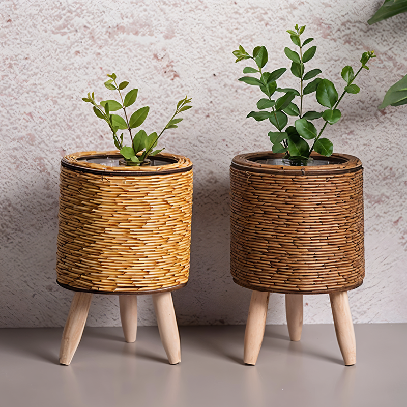 WovenRoot - Dekorativ plantekasse med rustikt inspireret design og tidløs accent til ethvert indendørsmiljø