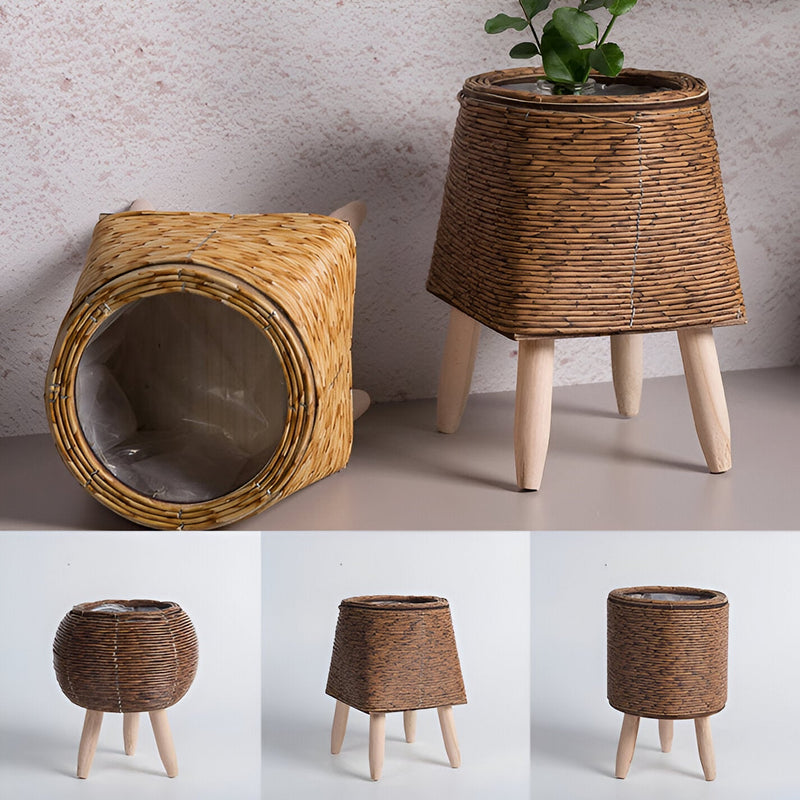 WovenRoot - Dekorativ plantekasse med rustikt inspireret design og tidløs accent til ethvert indendørsmiljø