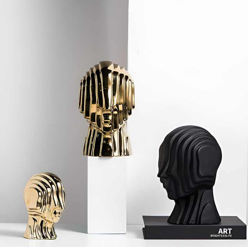 ArtSphere - Stilfuld hovedskulptur med moderne geometrisk design