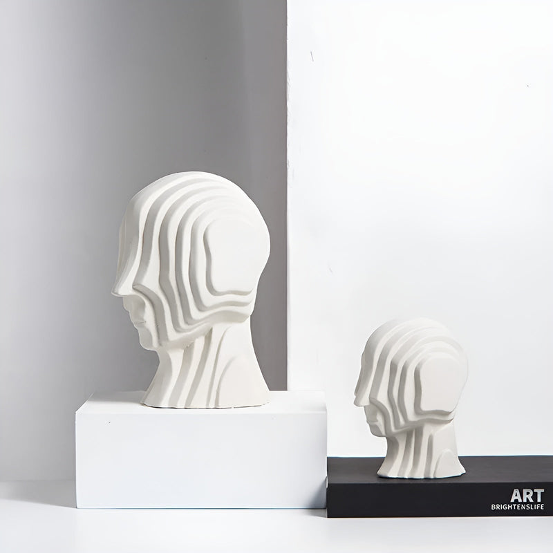 ArtSphere - Stilfuld hovedskulptur med moderne geometrisk design