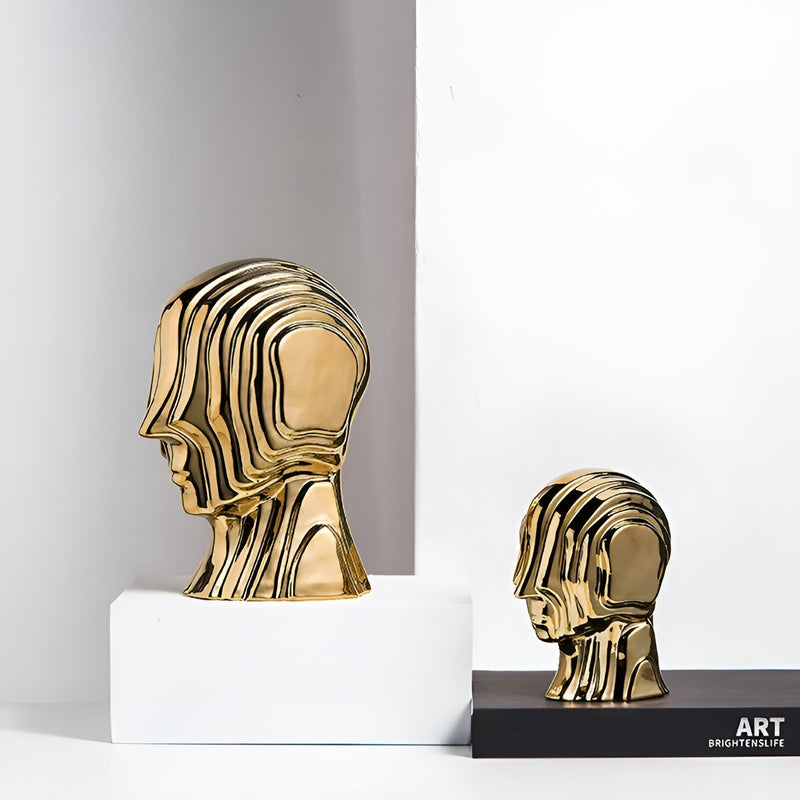 ArtSphere - Stilfuld hovedskulptur med moderne geometrisk design