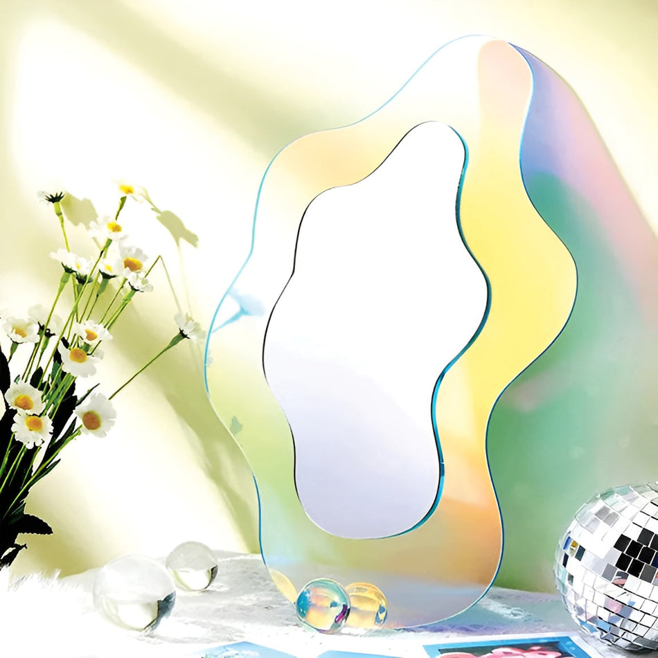 GeoGleam - Geometrisk vægspejl med dristigt moderne design