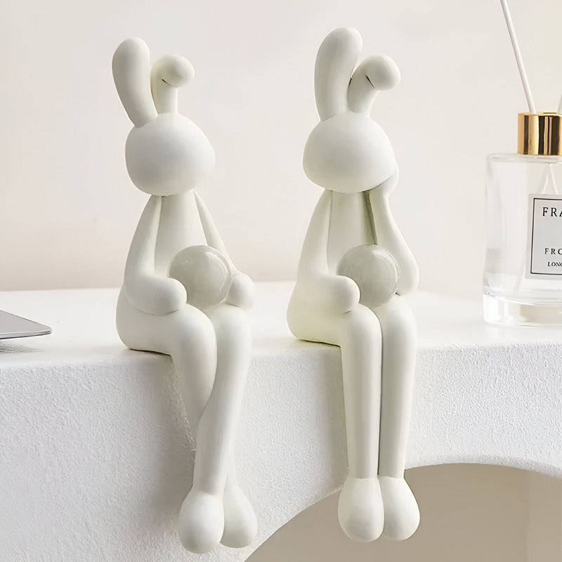 BunnyLuxe – Moderne dekorativ kanin med krystalkugle til påskeopvisning