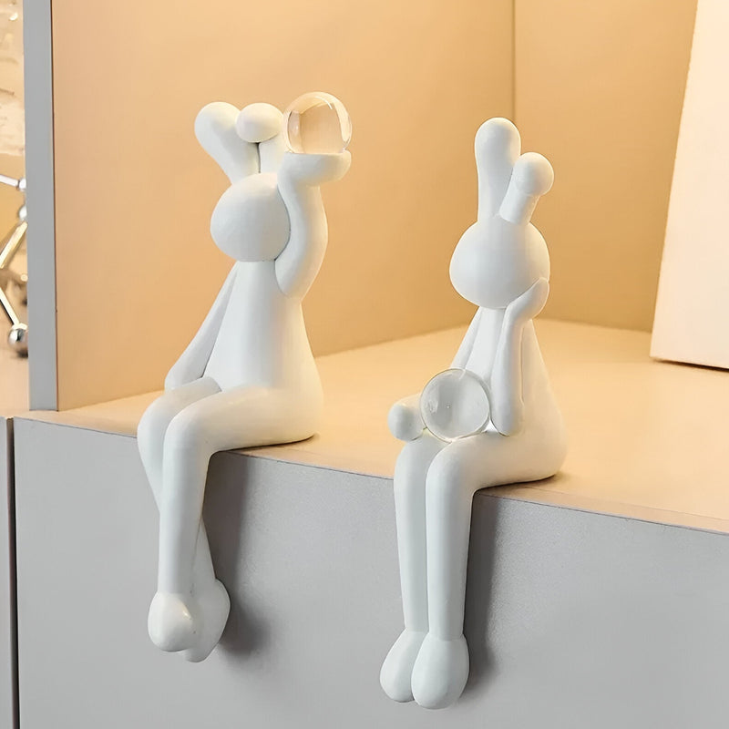 BunnyLuxe – Moderne dekorativ kanin med krystalkugle til påskeopvisning