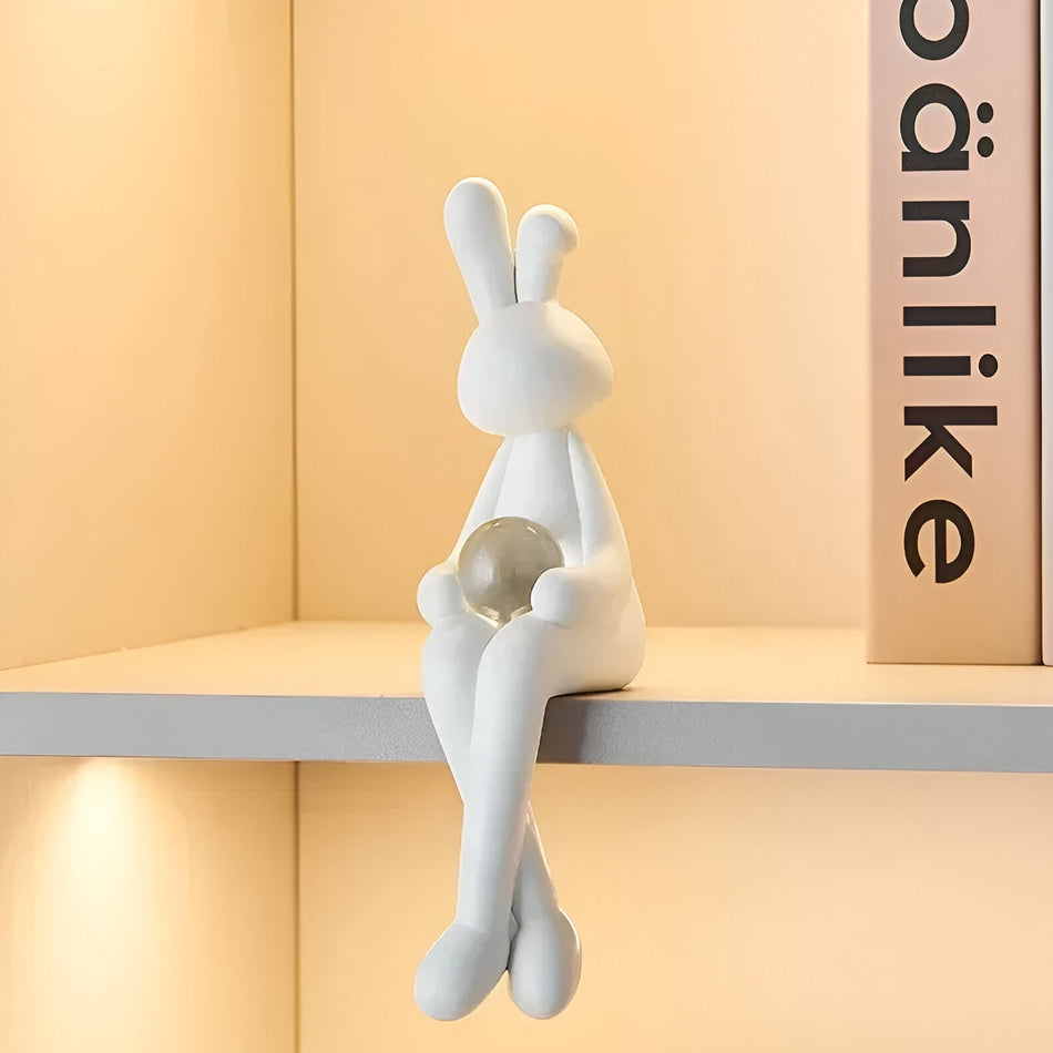 BunnyLuxe – Moderne dekorativ kanin med krystalkugle til påskeopvisning