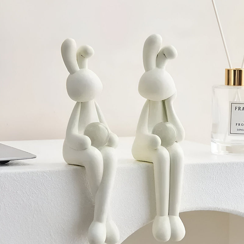 BunnyLuxe – Moderne dekorativ kanin med krystalkugle til påskeopvisning