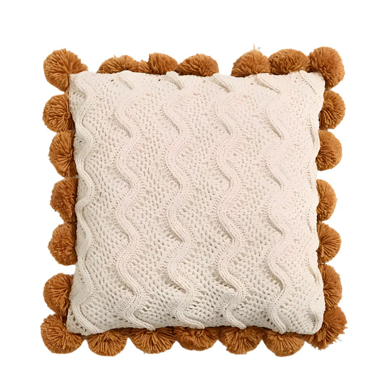 CozyTassel – Stilfuldt pudebetræk med pompon detaljer for et dekorativt touch