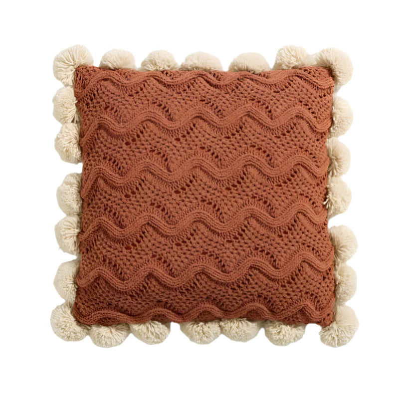 CozyTassel – Stilfuldt pudebetræk med pompon detaljer for et dekorativt touch