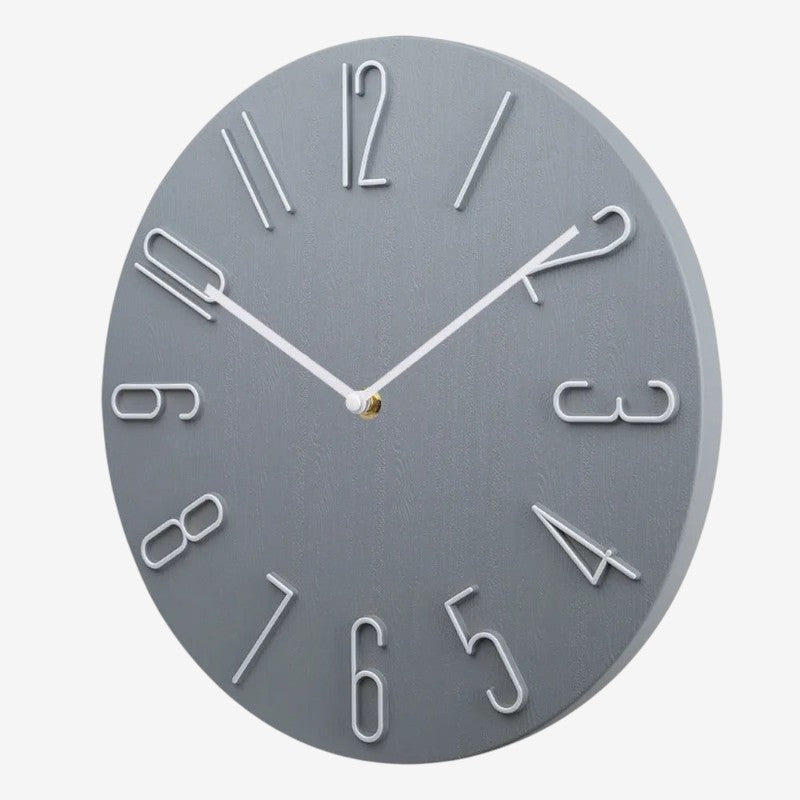 TimeMate – Rund Vægur med Digitalt Display og Batteridrift