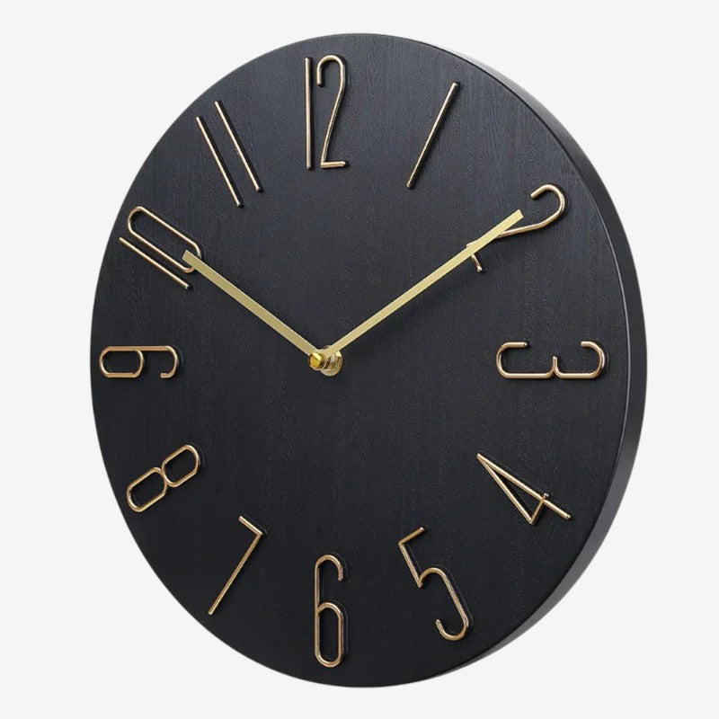 TimeMate – Rund Vægur med Digitalt Display og Batteridrift